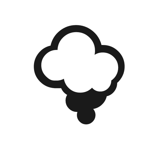Smoke icon, solid style, from Weather Icons