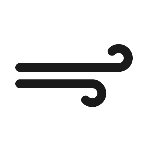 Strong wind icon, solid style, from Weather Icons