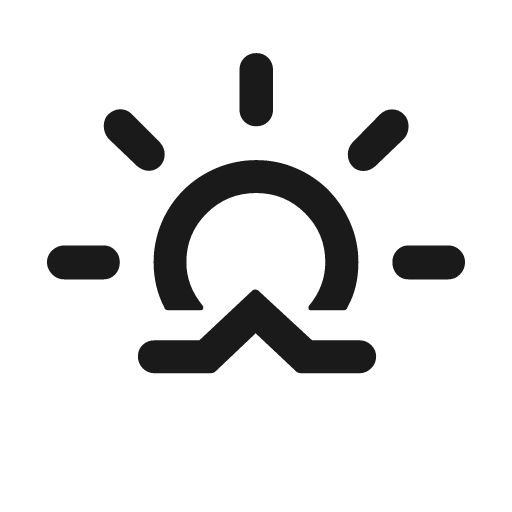 Sunrise icon, solid style, from Weather Icons