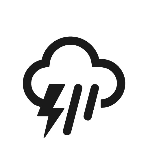 Thunderstorm icon, solid style, from Weather Icons