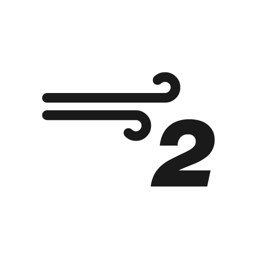 Wind beaufort 2 icon, solid style, from Weather Icons
