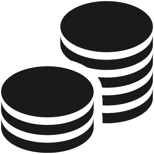 Coins icon, solid style, from Icons8 Windows 8 Icons