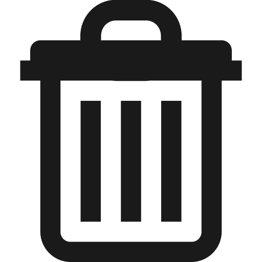 Delete icon, solid style, from Icons8 Windows 8 Icons
