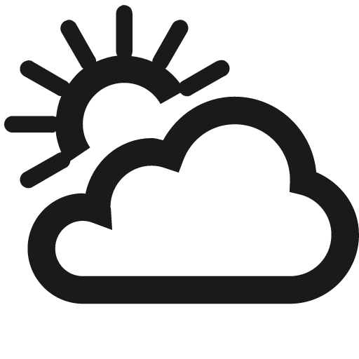 Partly cloudy day icon, solid style, from Icons8 Windows 8 Icons
