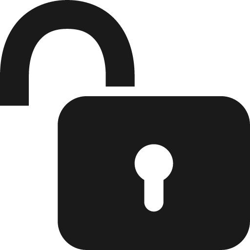 Unlock icon, solid style, from Icons8 Windows 8 Icons