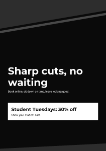 Barber shop: flyer template
