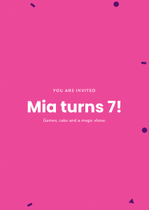 Birthday invitation: flyer template