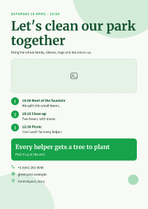 Community clean-up: flyer template