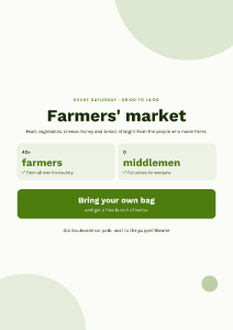 Farmers' market poster: flyer template