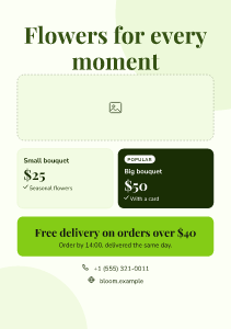 Flower shop: flyer template