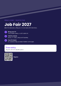 Job fair poster: flyer template