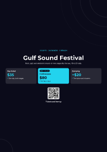 Music festival poster: flyer template