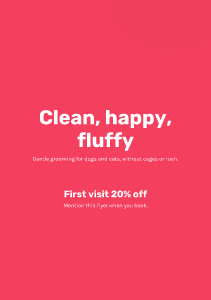 Pet grooming: flyer template