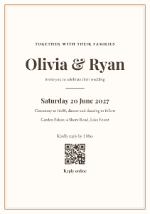 Wedding invitation: flyer template