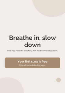 Yoga studio: flyer template