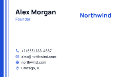 Bars: business card template