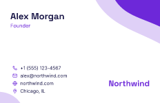 Soft shapes: business card template