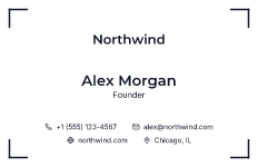 Brackets: business card template