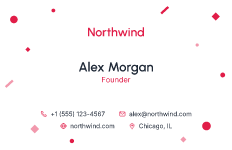 Confetti: business card template