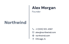 Divider: business card template