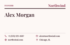 Editorial: business card template