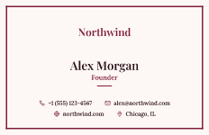 Frame: business card template