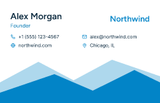 Mountains: business card template