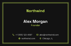 Neon: business card template
