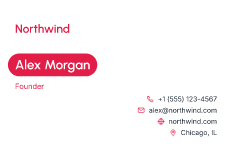 Pill: business card template