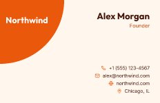 Quarter circle: business card template