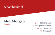 Slant: business card template