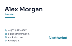 Big name: business card template
