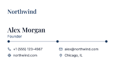 Timeline: business card template