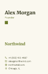 Upright minimal: business card template