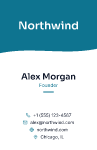 Upright wave: business card template