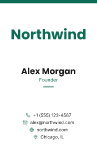 Upright: business card template