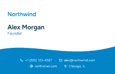 Wave: business card template