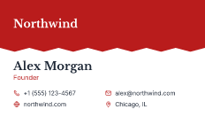 Zigzag: business card template