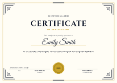 Art deco: certificate template