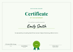 Fresh: certificate template