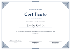 Navy deco: certificate template