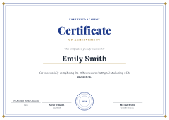 Official: certificate template