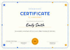 Little star: certificate template
