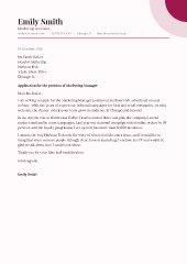 Boutique: cover letter template