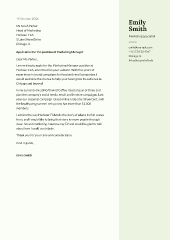 Garden: cover letter template