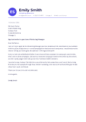 Initials: cover letter template