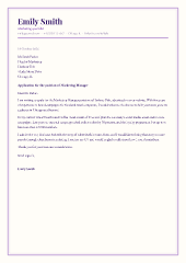 Royal: cover letter template