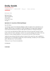 Simple line: cover letter template