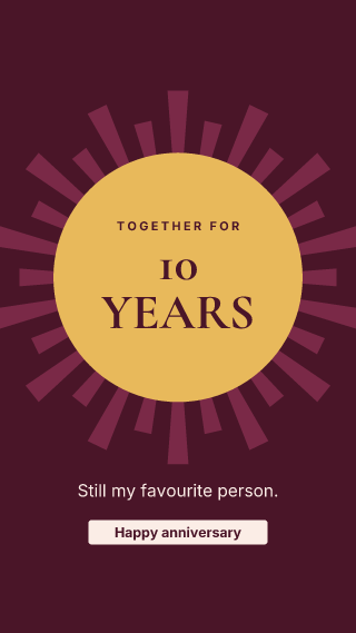 Anniversary: story template