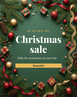 Christmas sale: post template